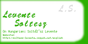 levente soltesz business card